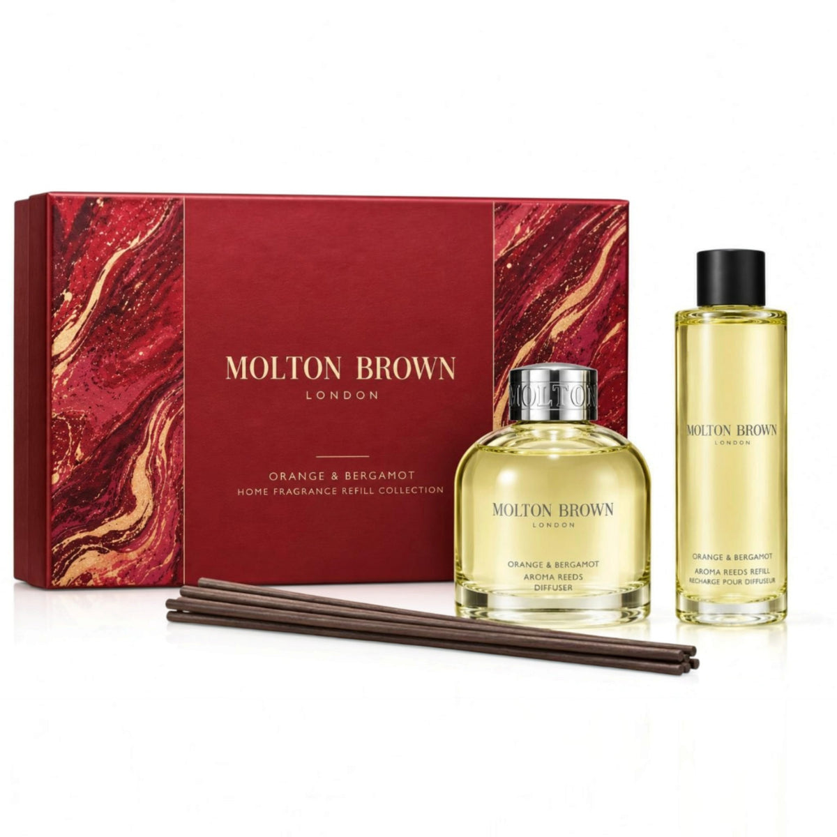 Molton Brown Orange & Bergamot Aroma Reeds & Refill Gift Set 2x150ml Molton Brown