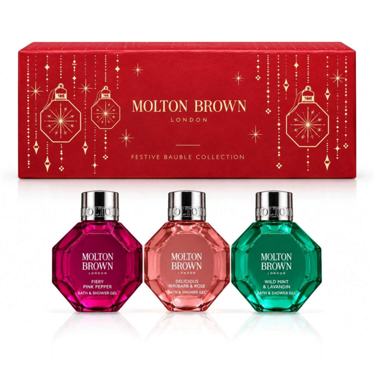 Molton Brown Festive Bauble Trio Bath & Shower Gel Gift Set Molton Brown