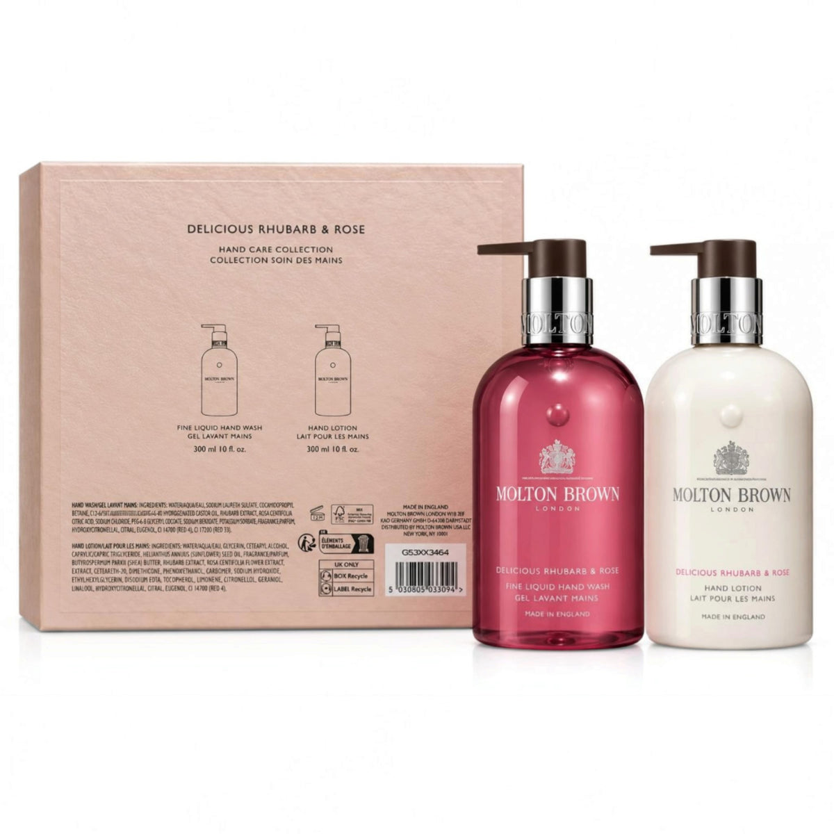 Molton Brown Delicious Rhubarb & Rose Hand Care Collection 2 x 300ml Molton Brown