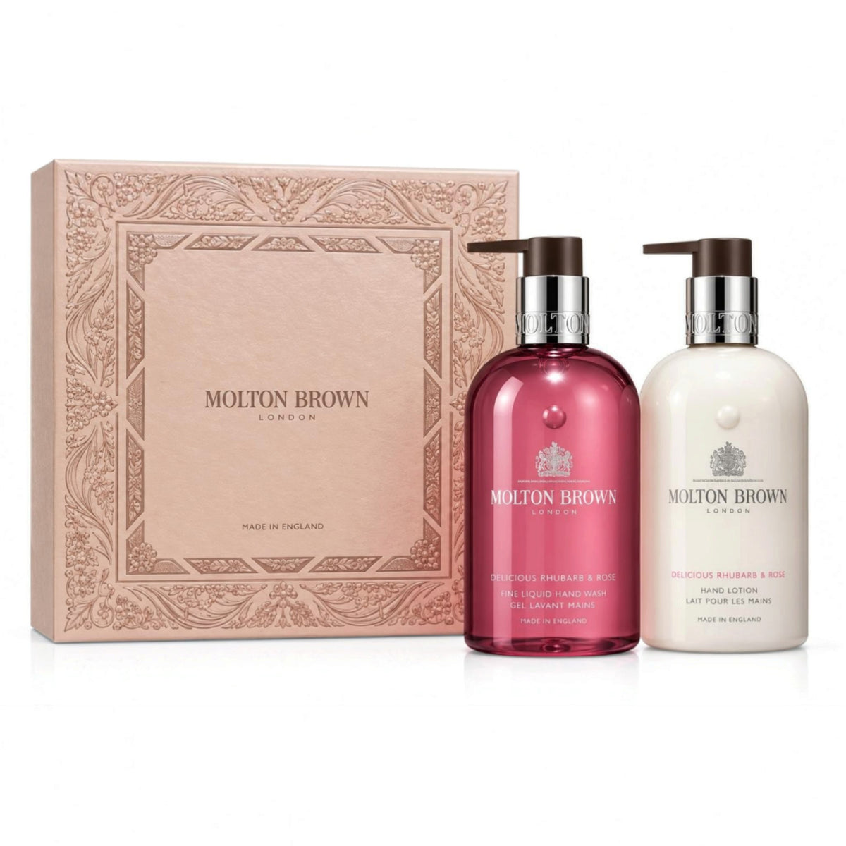 Molton Brown Delicious Rhubarb & Rose Hand Care Collection 2 x 300ml Molton Brown