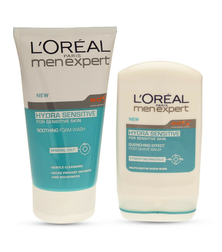 L'Oreal Men Expert Hydra Sensitive Foam Wash Post-Shave Balm Set